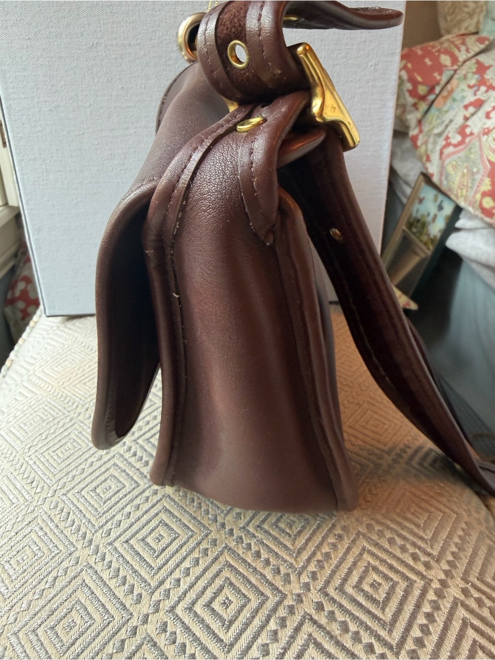 Coach Classic Brown Leather Vintage  Crossbody Legacy Trail Bag - Picture 5 of 12